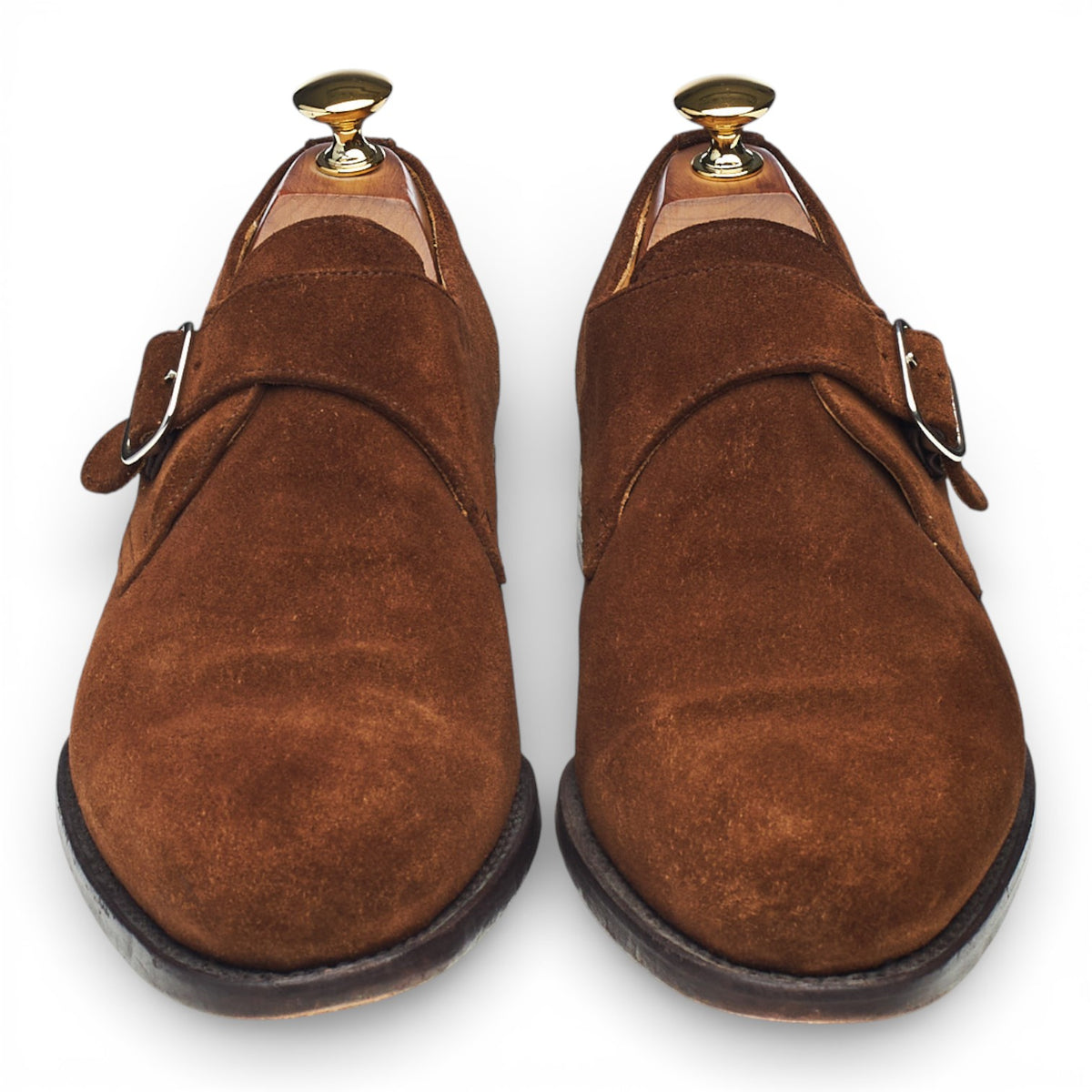 Brown Suede Monk Strap UK 6.5