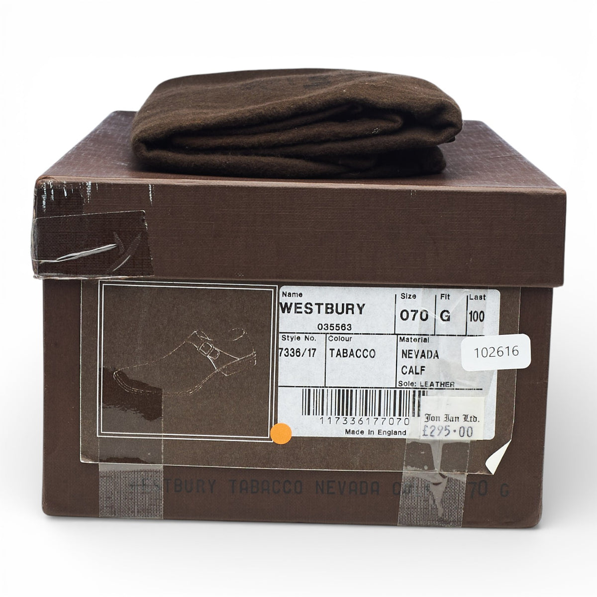 'Westbury' Brown Leather Monk Strap UK 7 G