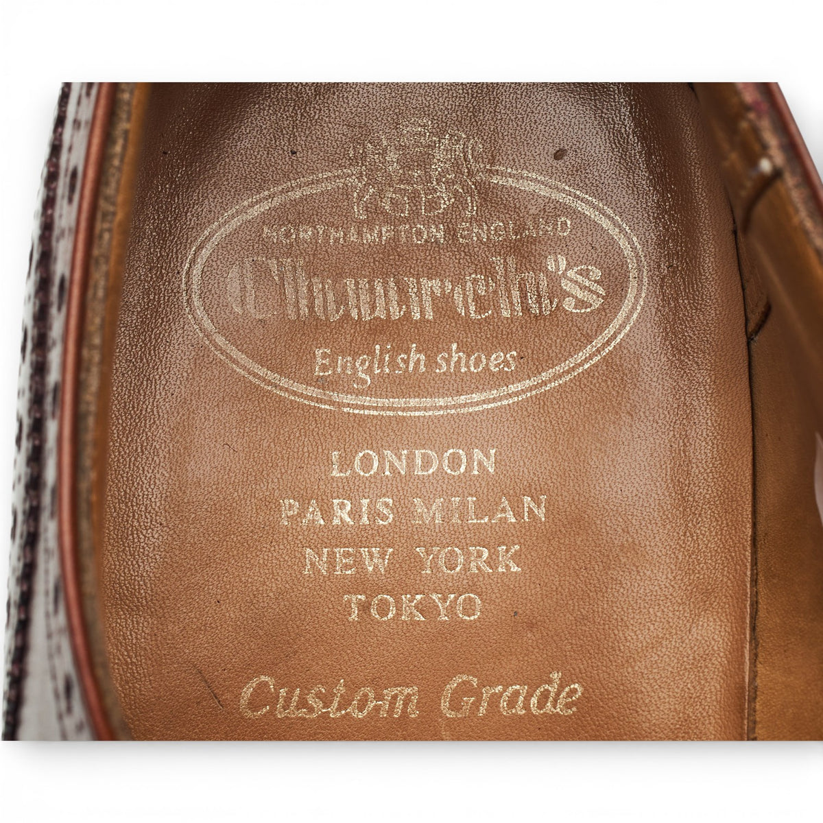 'Diplomat' Tan Brown Leather Oxford Brogues UK 9 F