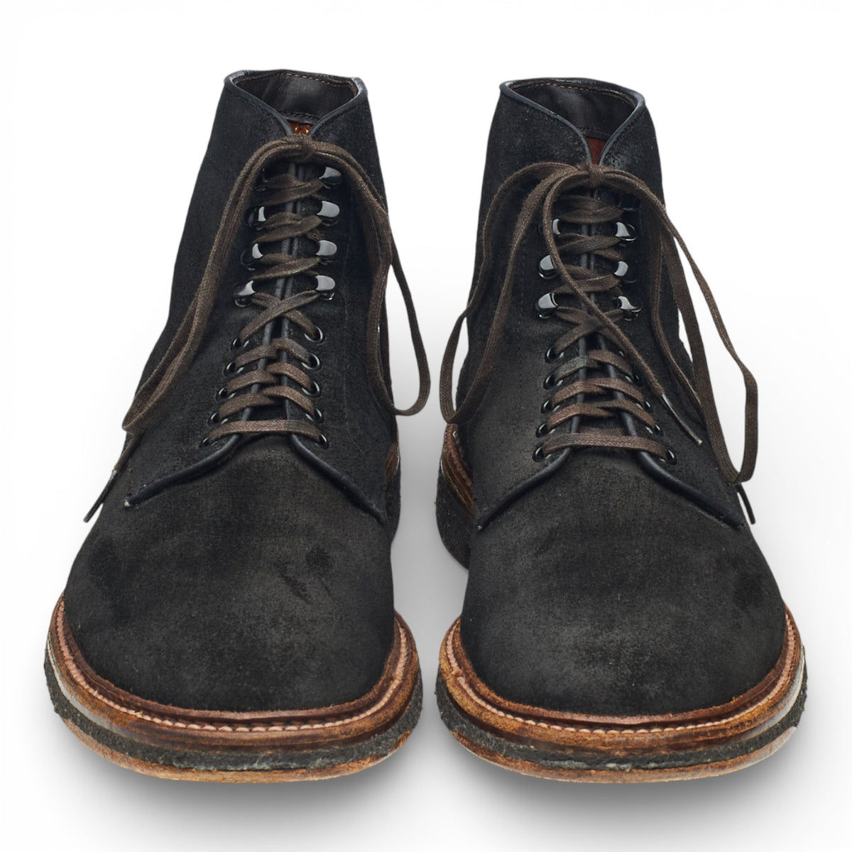'86065H' Dark Brown Waxed Suede Boots UK 7.5 US 8 D