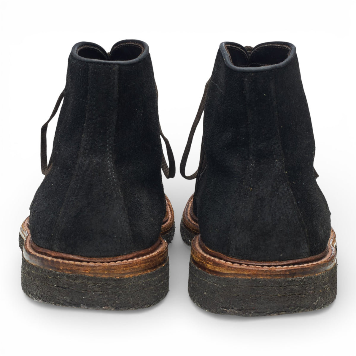 '86065H' Dark Brown Waxed Suede Boots UK 7.5 US 8 D