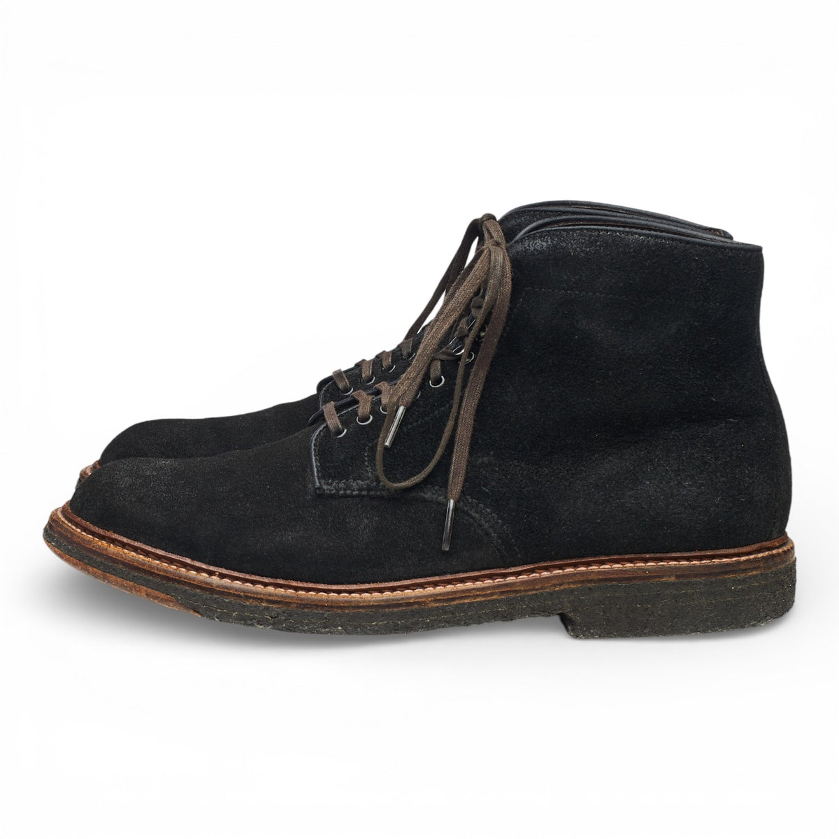 '86065H' Dark Brown Waxed Suede Boots UK 7.5 US 8 D