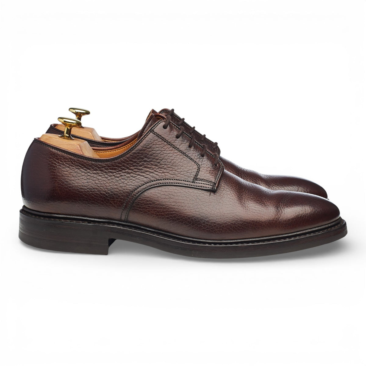 'Ashdown' Dark Brown Grain Leather Derby UK 8.5 E