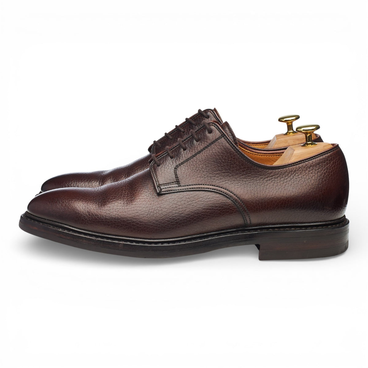 'Ashdown' Dark Brown Grain Leather Derby UK 8.5 E