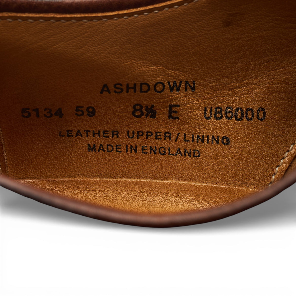 'Ashdown' Dark Brown Grain Leather Derby UK 8.5 E