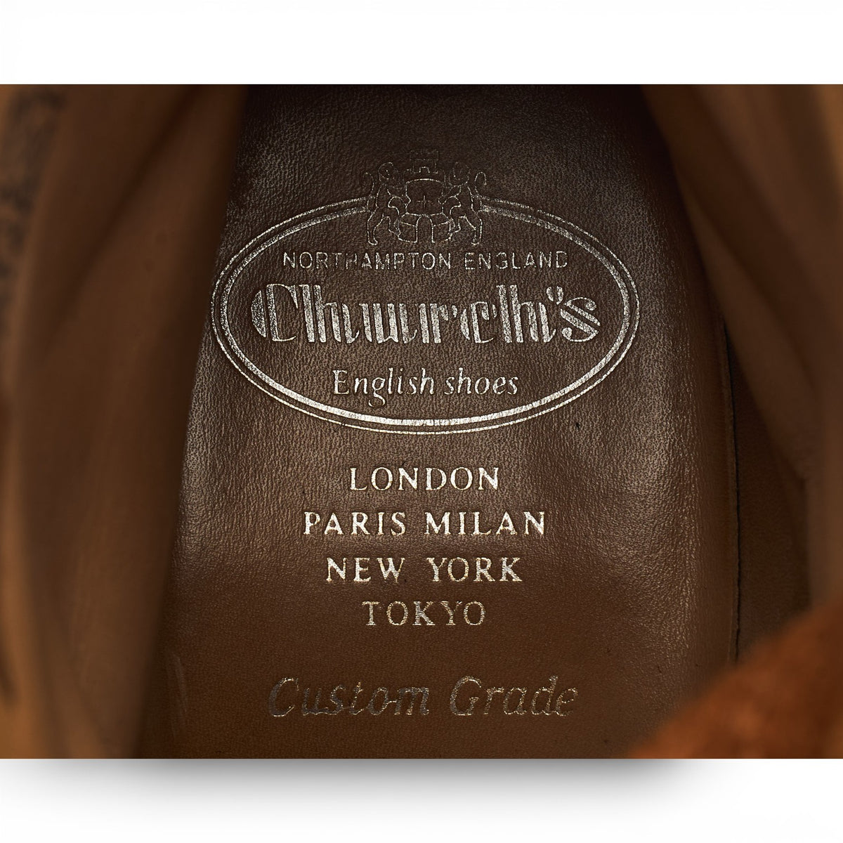 'Caldecott II' Tan Brown Leather Brogue Boots UK 9 F