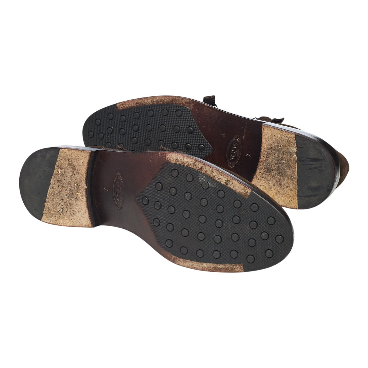 Dark Brown Suede Double Monk Strap UK 7