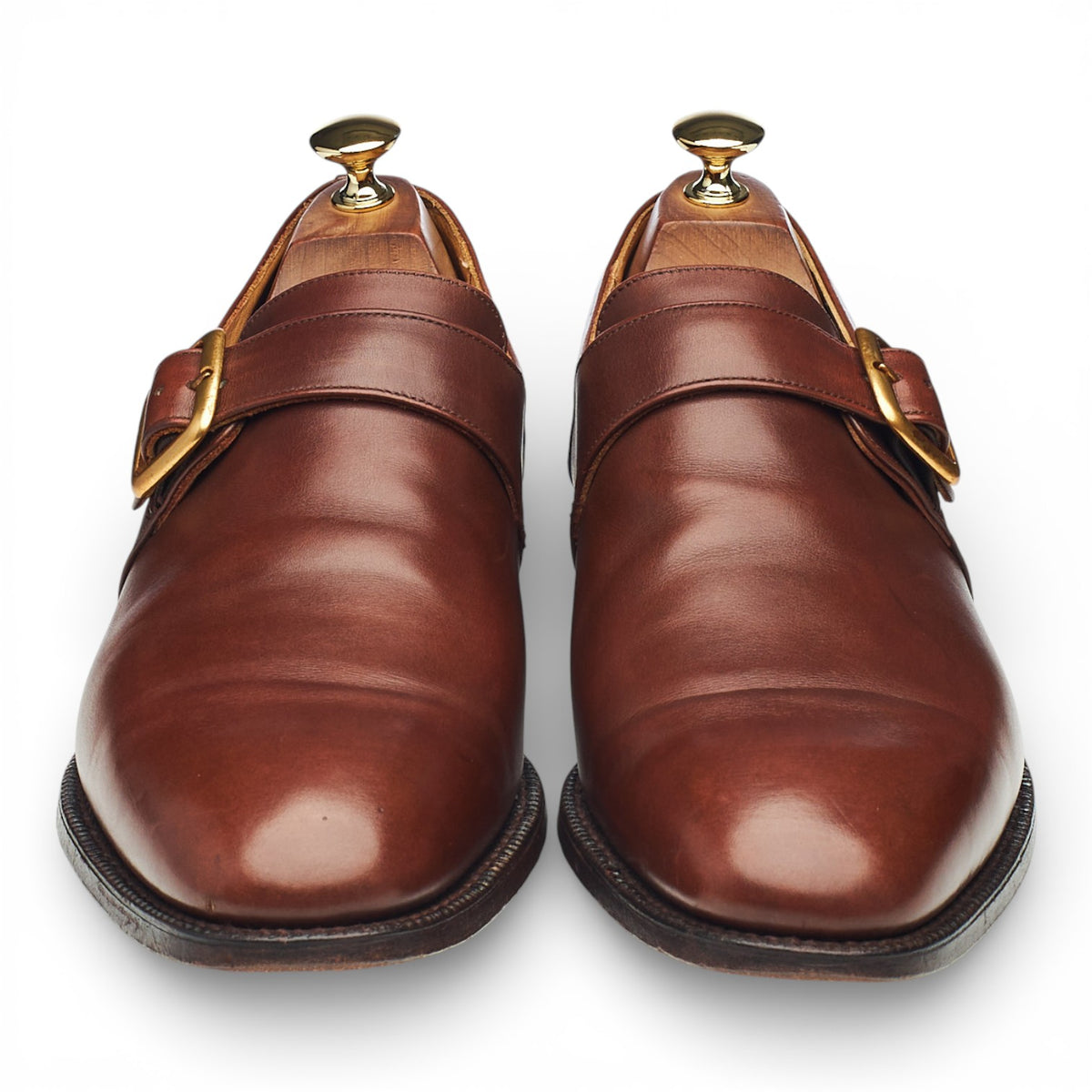 'Westbury' Brown Leather Monk Strap UK 10 F