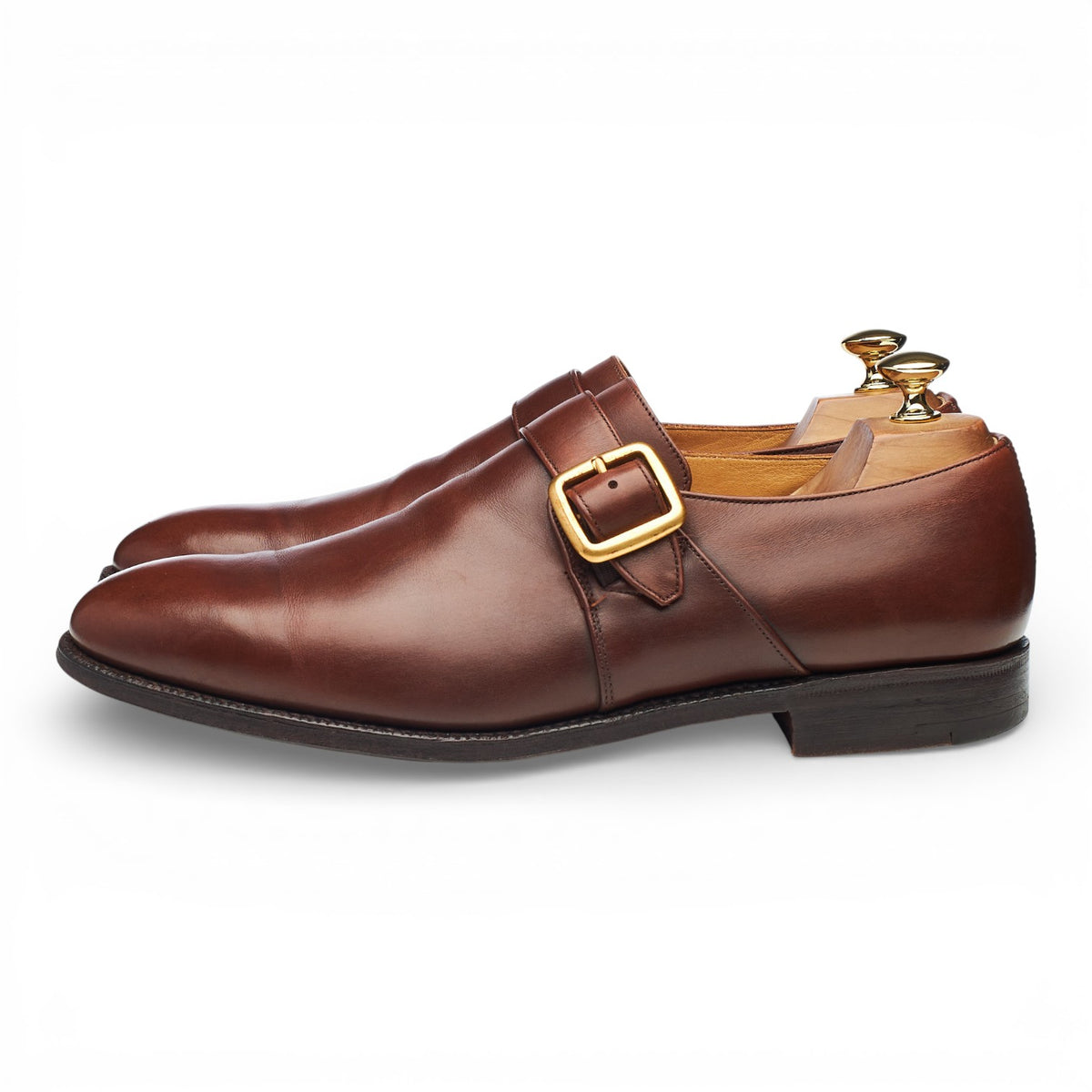 'Westbury' Brown Leather Monk Strap UK 10 F