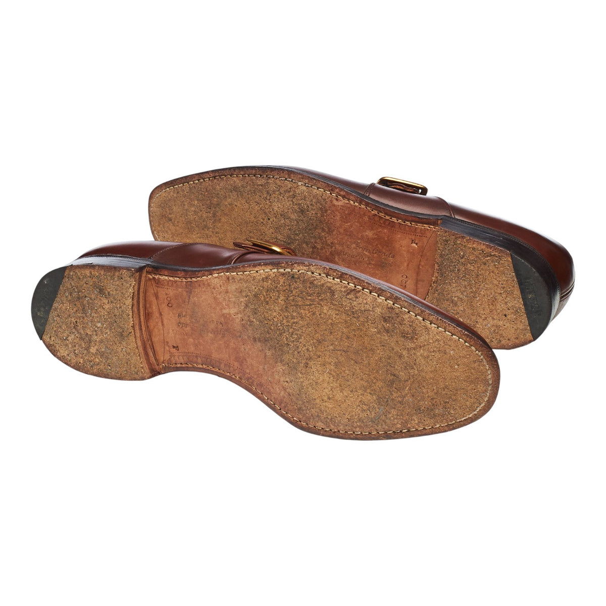 'Westbury' Brown Leather Monk Strap UK 10 F