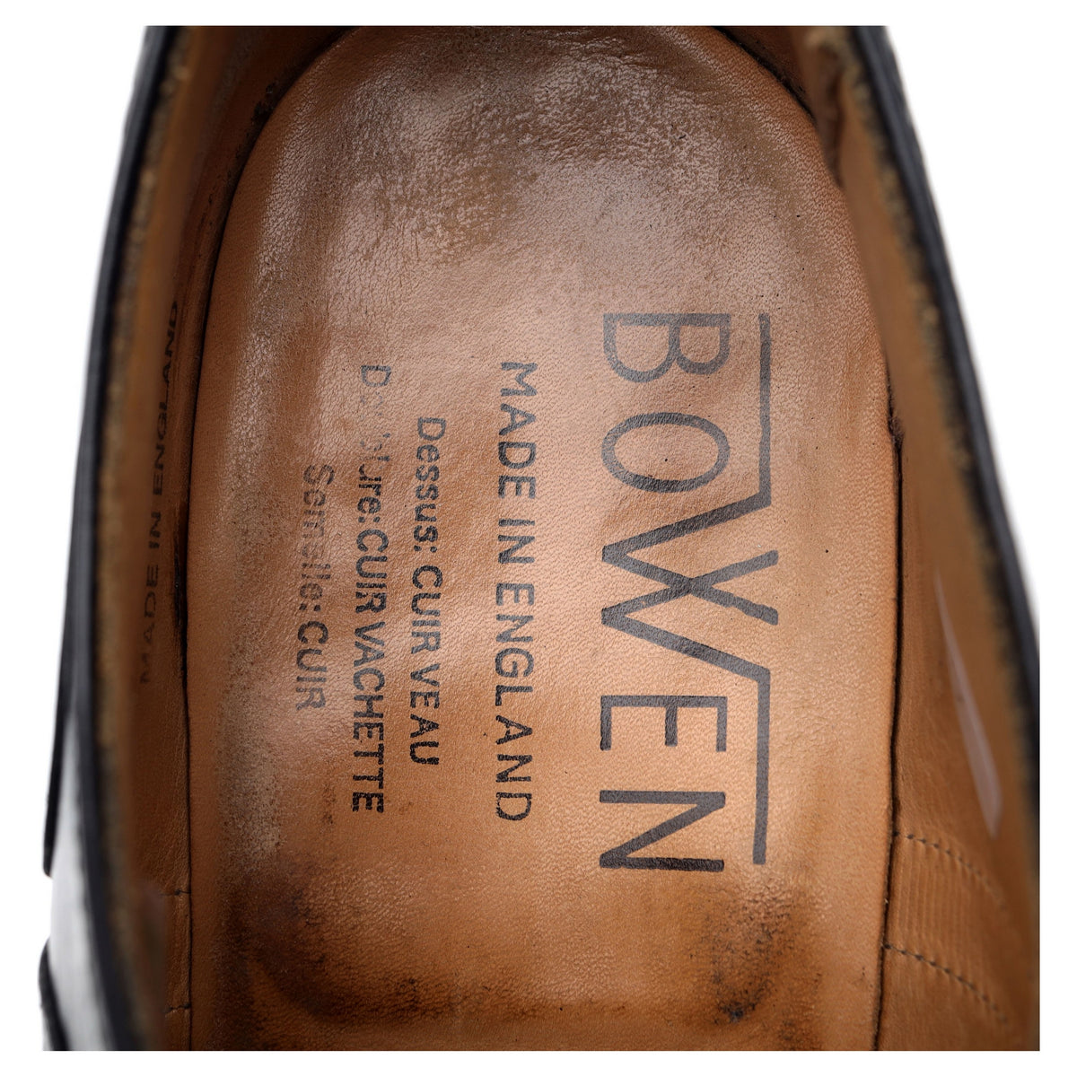 Bowen Black Leather Oxford Brogues UK 7.5