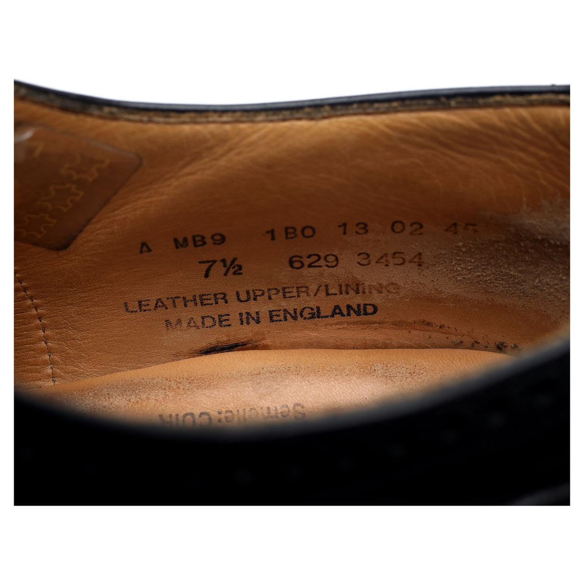 Bowen Black Leather Oxford Brogues UK 7.5