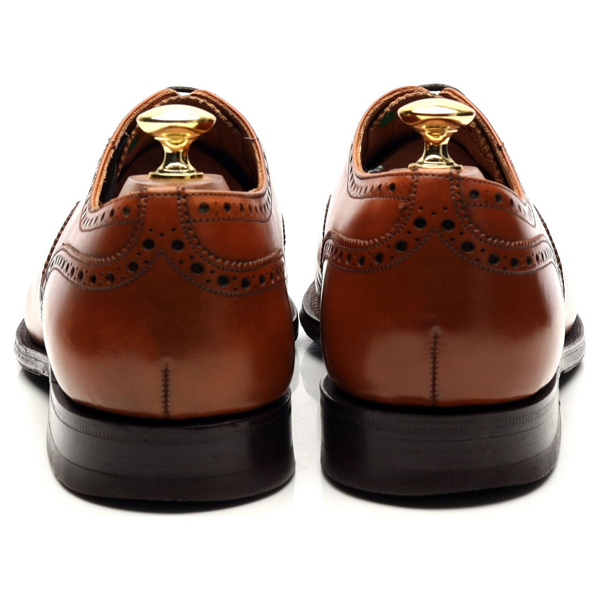 &#39;Trent&#39; Tan Brown Leather Oxford Brogues UK 8 F