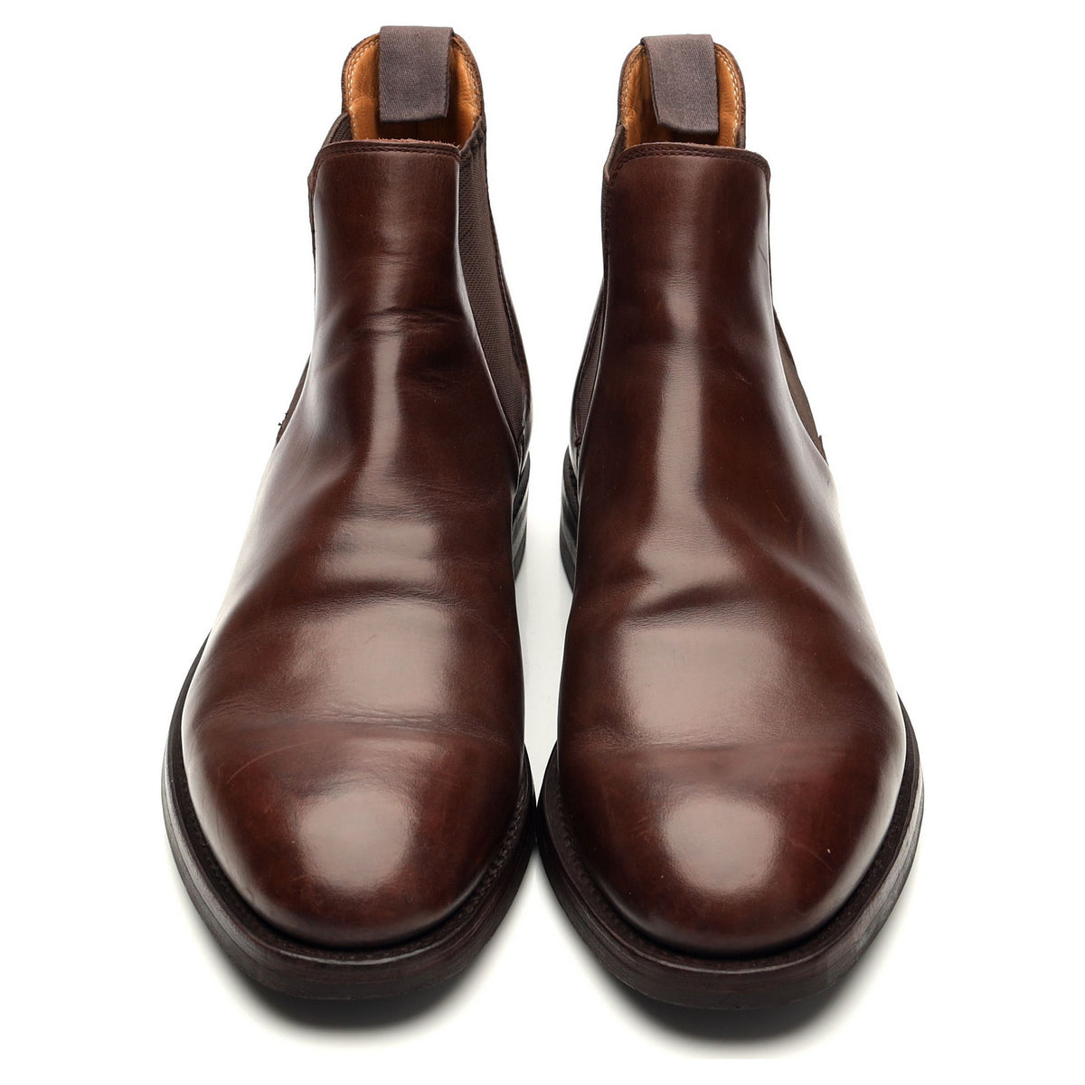 &#39;Chelsea&#39; Dark Brown Leather Chelsea Boots UK 8 E