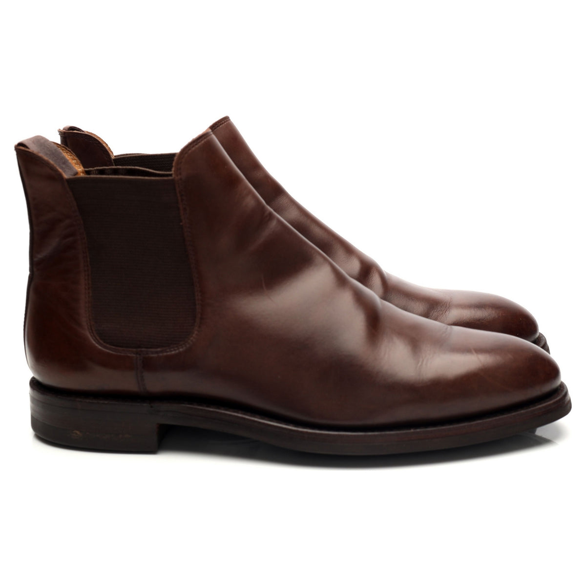 &#39;Chelsea&#39; Dark Brown Leather Chelsea Boots UK 8 E