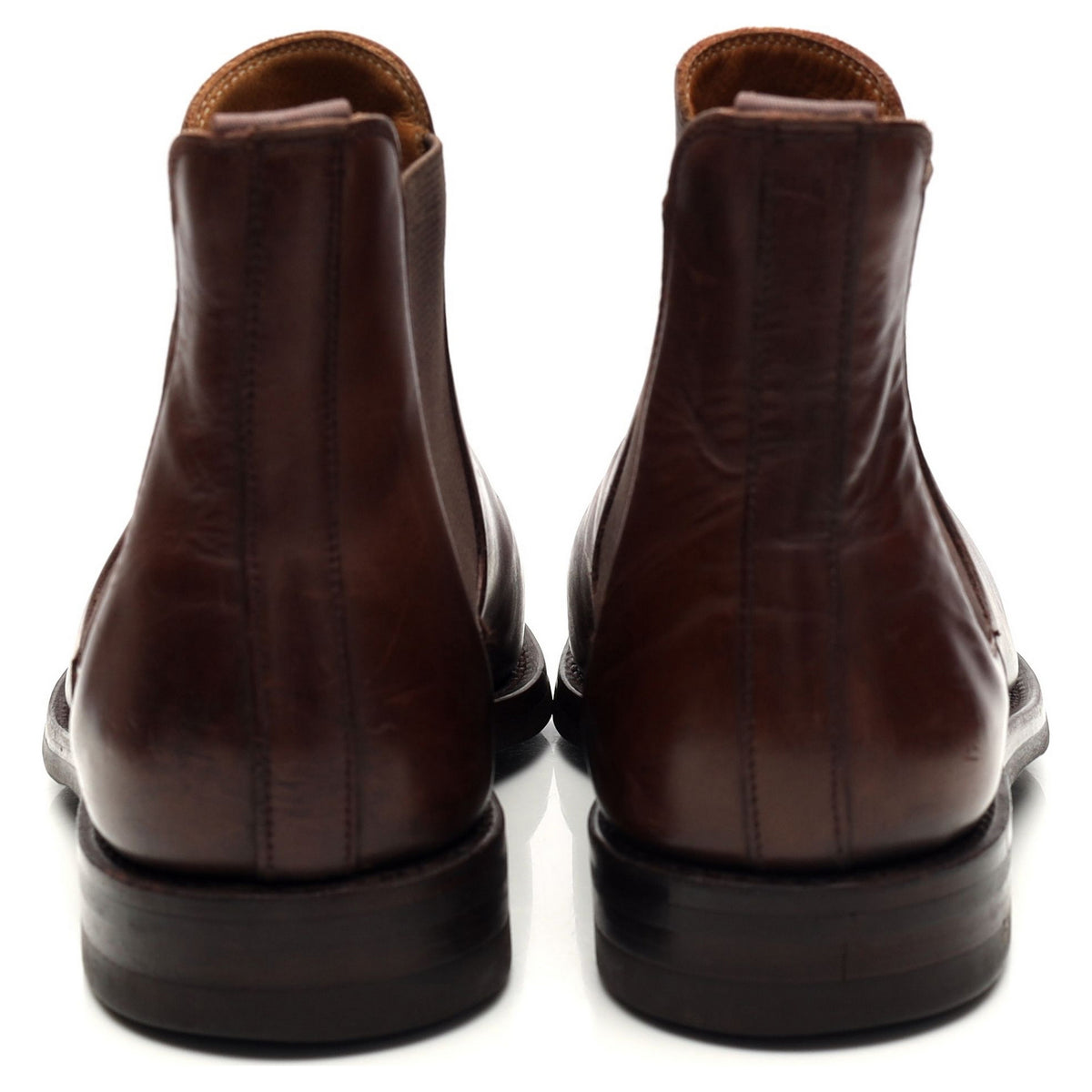&#39;Chelsea&#39; Dark Brown Leather Chelsea Boots UK 8 E