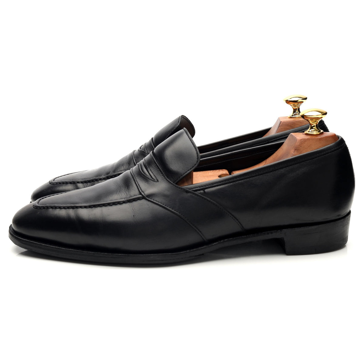 Black Leather Loafers UK 9 D