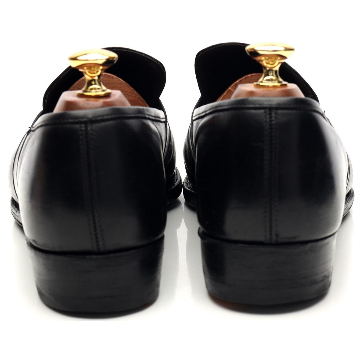 Black Leather Loafers UK 9 D