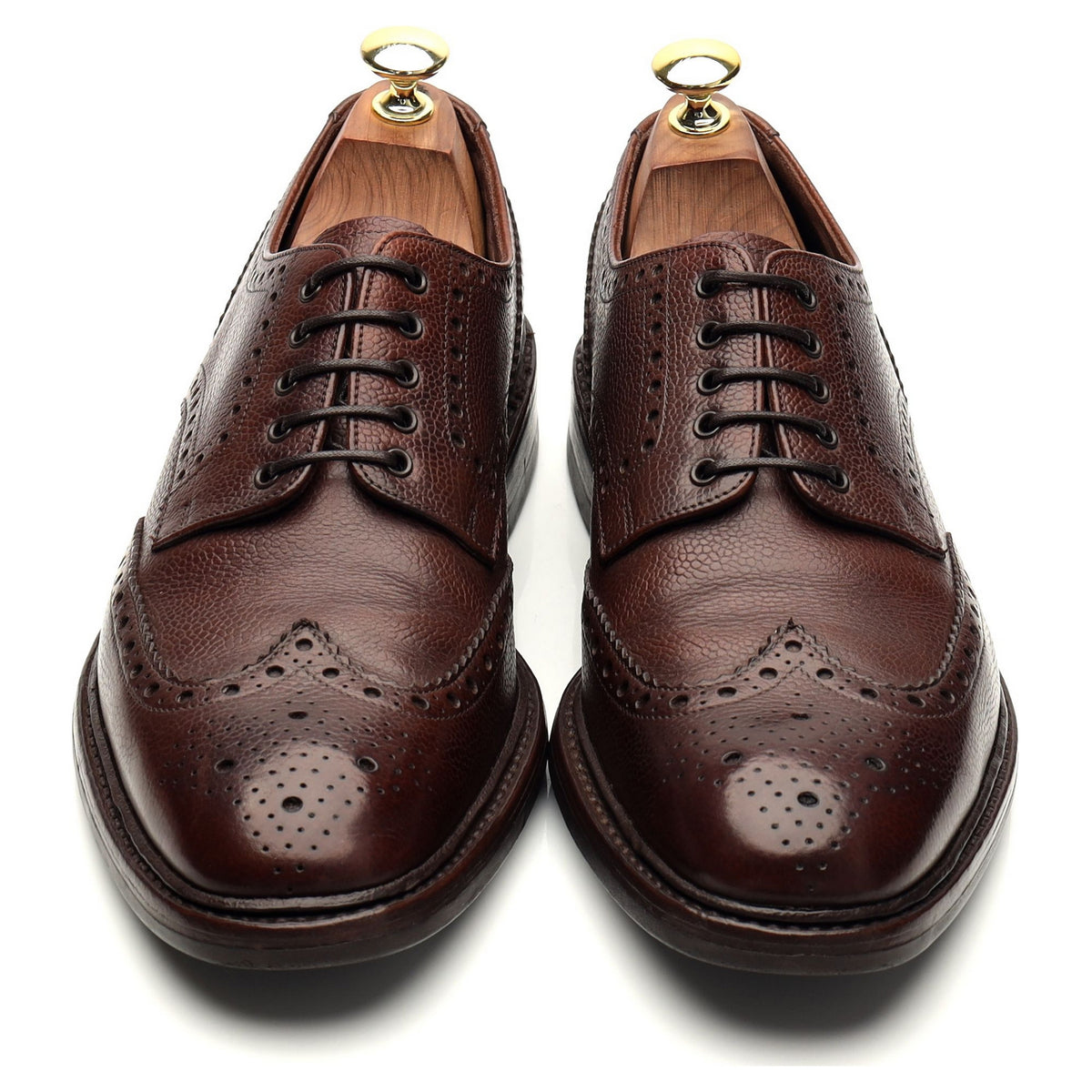 1880 &#39;Badminton 2&#39; Dark Brown Grain Leather Derby Brogues UK 7.5 G