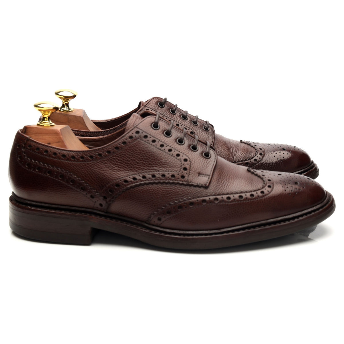 1880 &#39;Badminton 2&#39; Dark Brown Grain Leather Derby Brogues UK 7.5 G