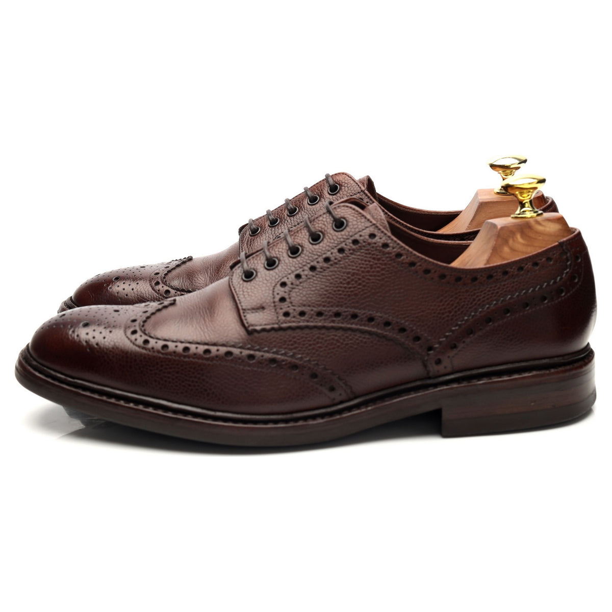 1880 &#39;Badminton 2&#39; Dark Brown Grain Leather Derby Brogues UK 7.5 G