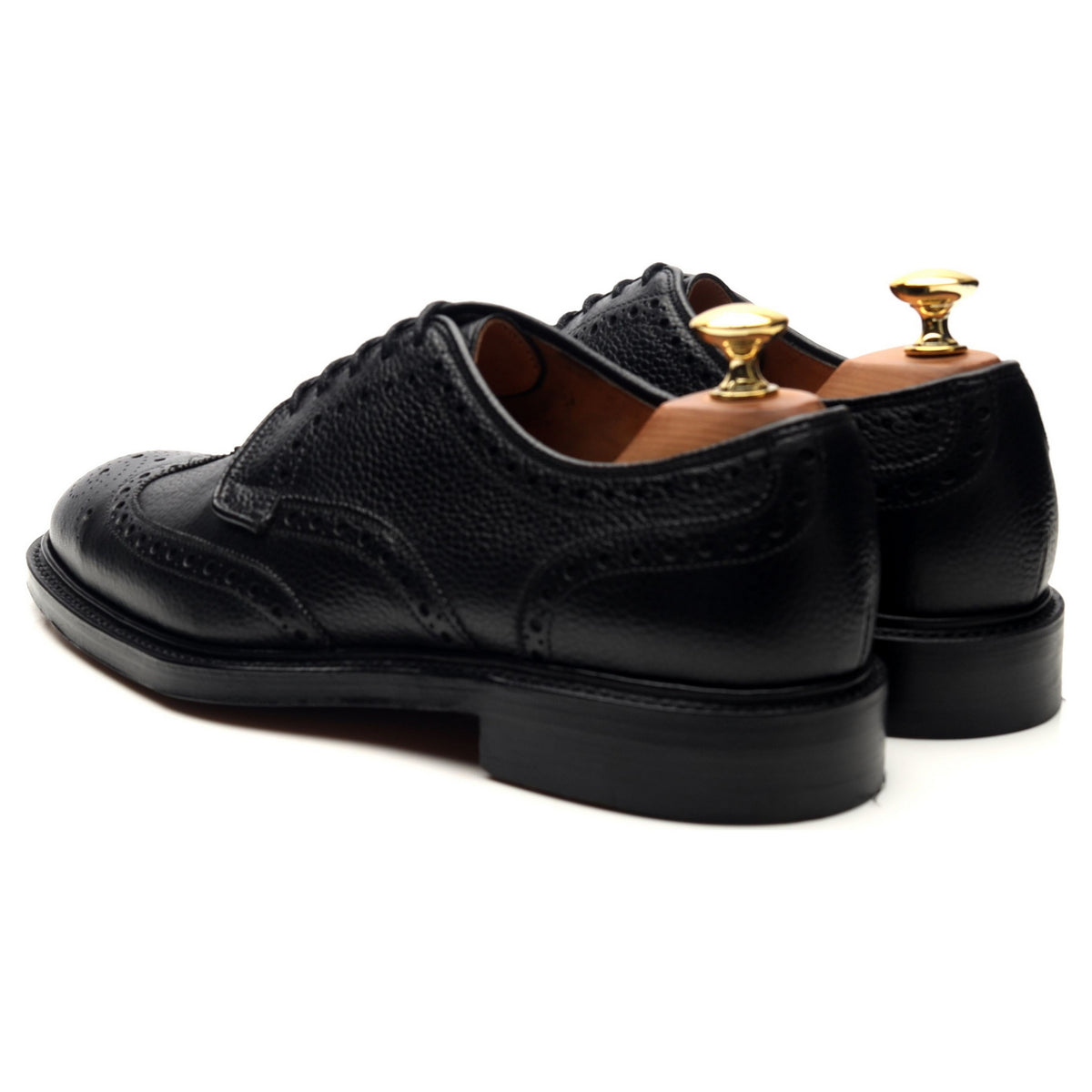 &#39;Bexhill&#39; Black Leather Derby Brogues UK 6 F