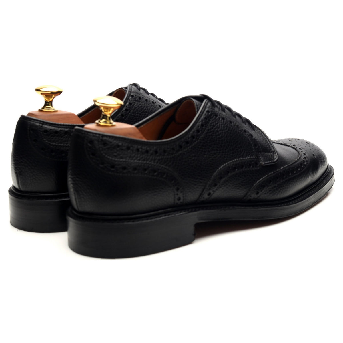 &#39;Bexhill&#39; Black Leather Derby Brogues UK 6 F