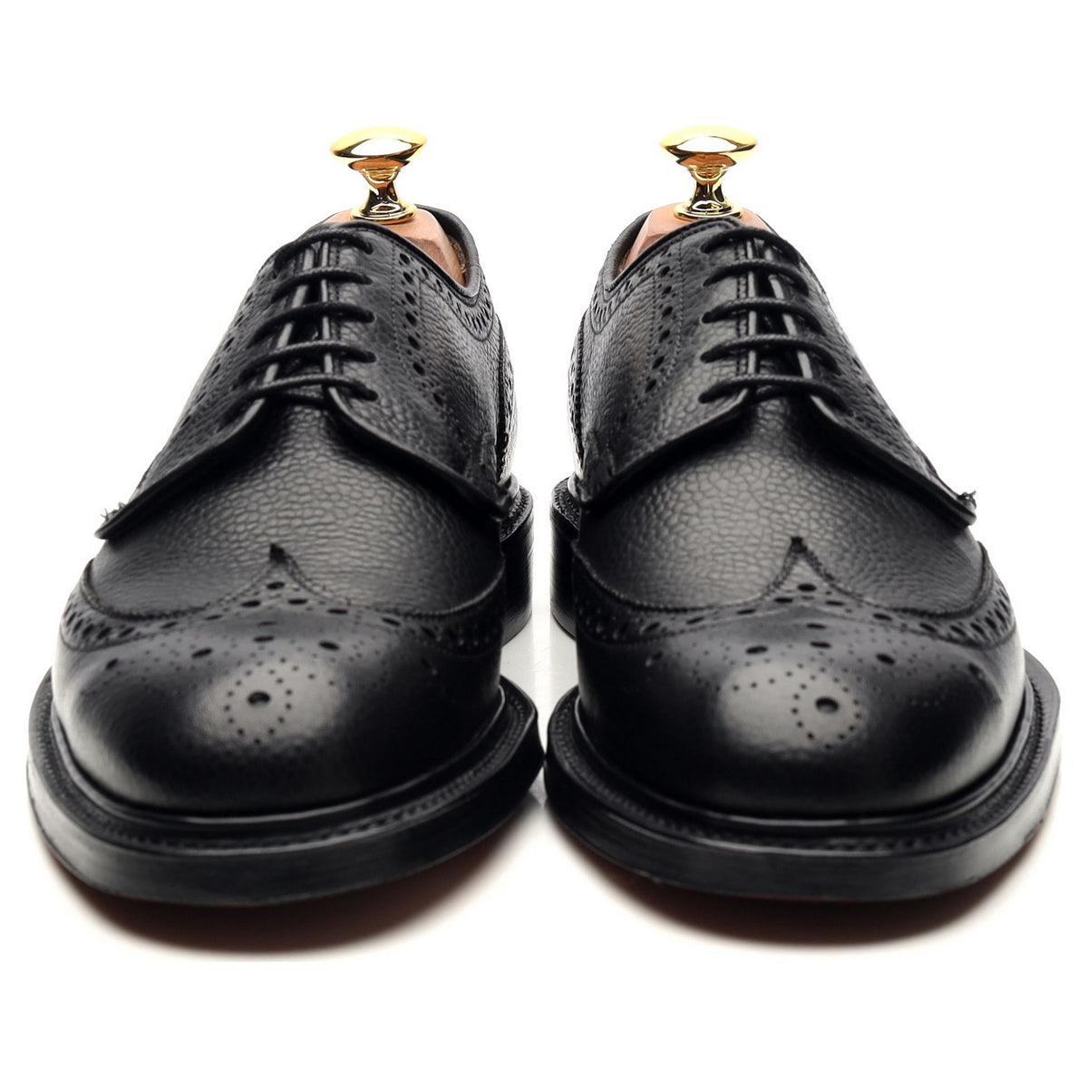 &#39;Bexhill&#39; Black Leather Derby Brogues UK 6 F