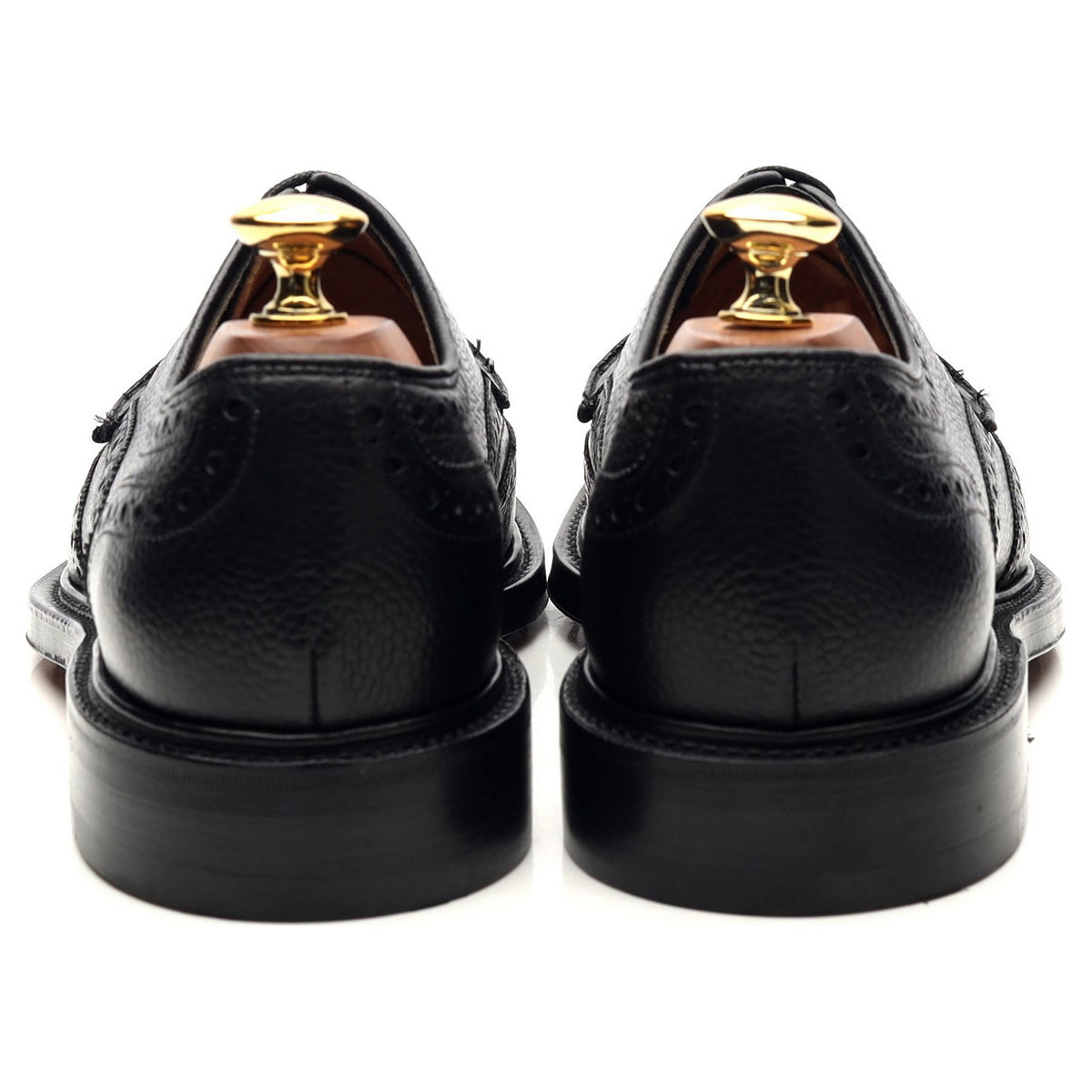 &#39;Bexhill&#39; Black Leather Derby Brogues UK 6 F