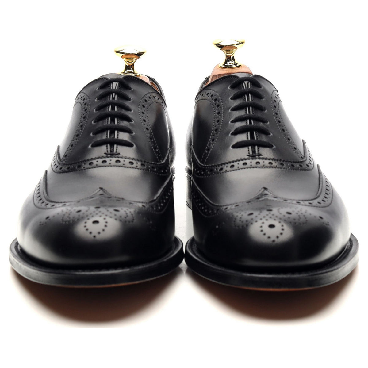 &#39;Berlin&#39; Black Leather Oxford Brogues UK 7 G