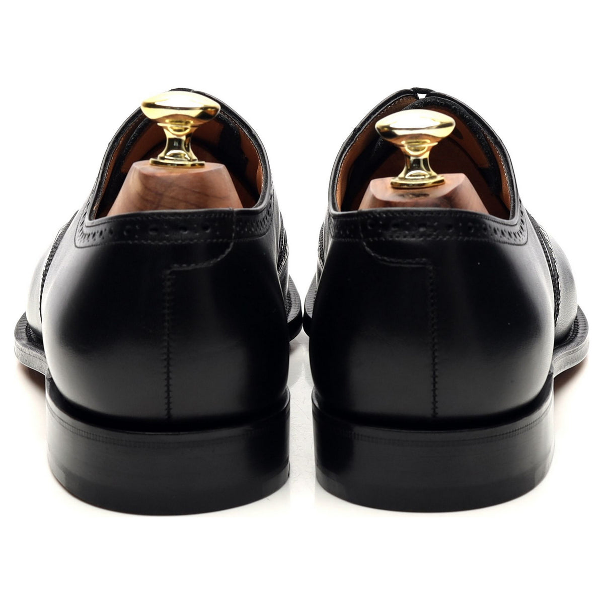 &#39;Berlin&#39; Black Leather Oxford Brogues UK 7 G