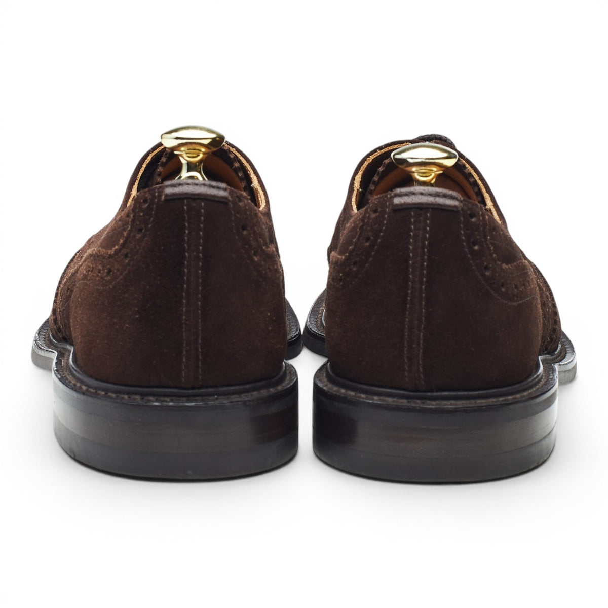 'Bourton' Dark Brown Suede Derby Brogues UK 7.5