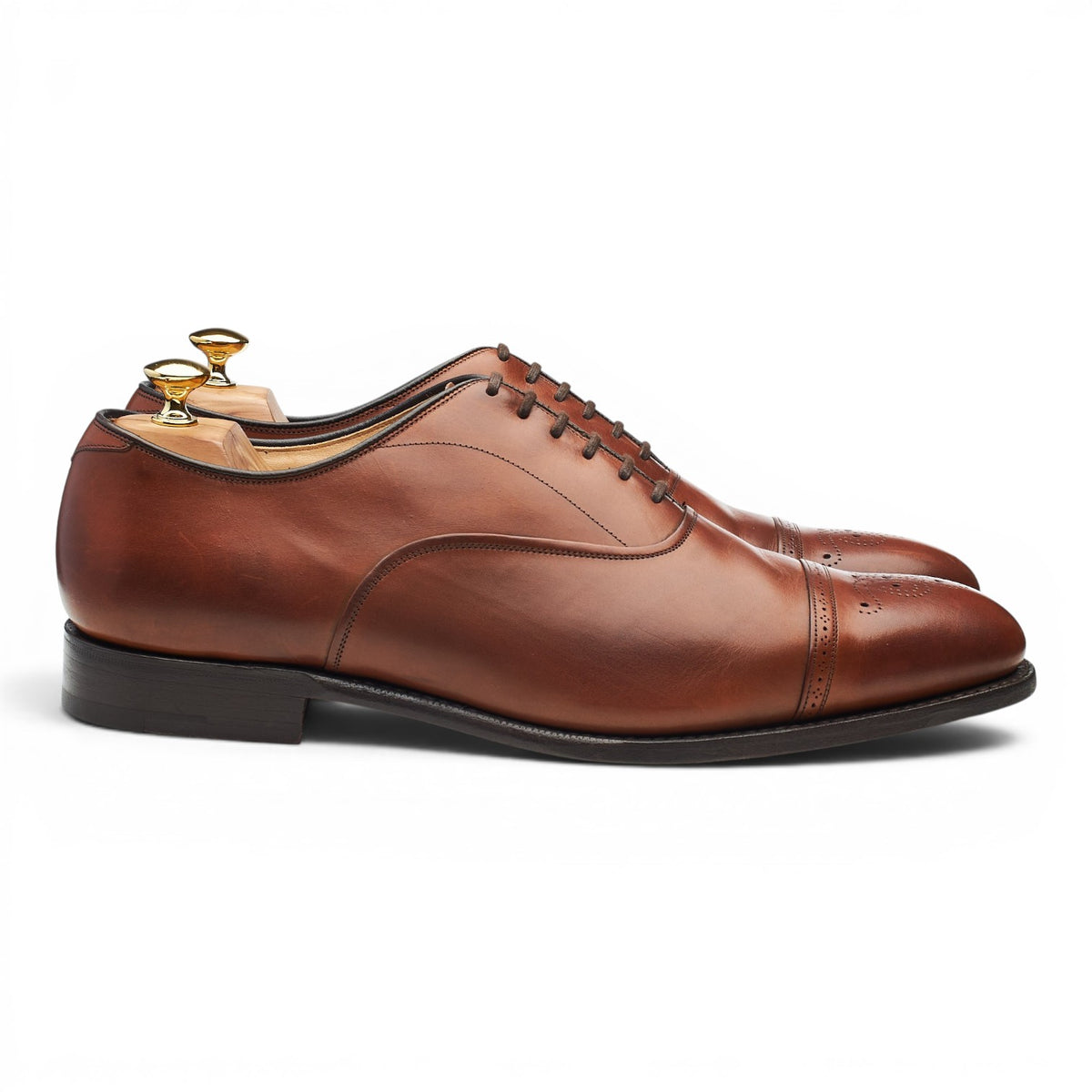 'Lapworth' Tan Brown Leather Oxford UK 12 F
