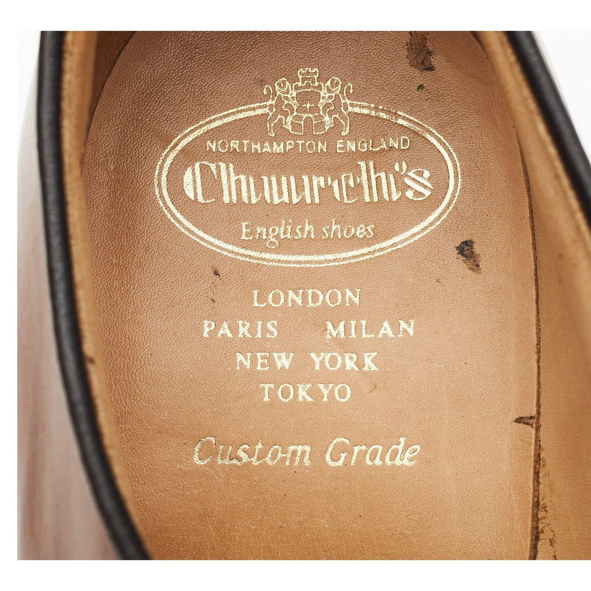 'Lapworth' Tan Brown Leather Oxford UK 12 F