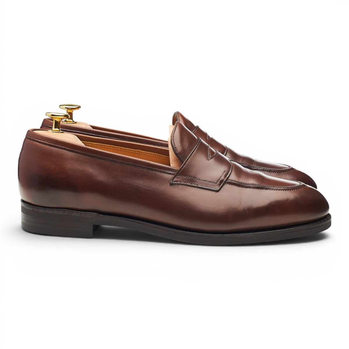 'Piccadilly' Dark Brown Leather Loafers UK 8.5 E