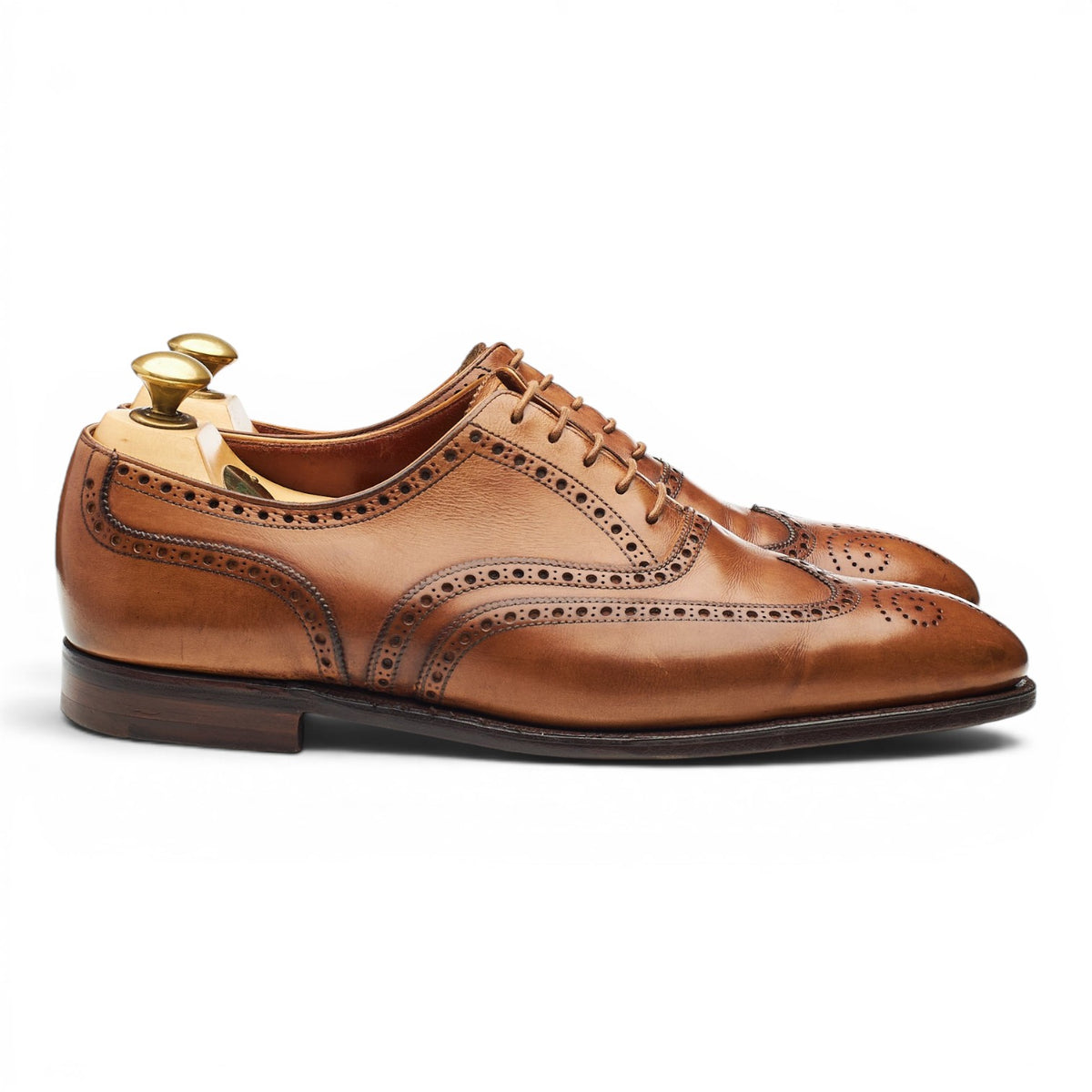 'Clifford' Tan Brown Leather Oxford Brogues UK 8.5 E