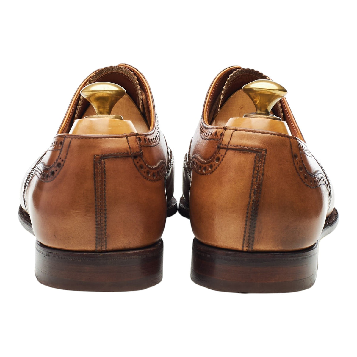 'Clifford' Tan Brown Leather Oxford Brogues UK 8.5 E