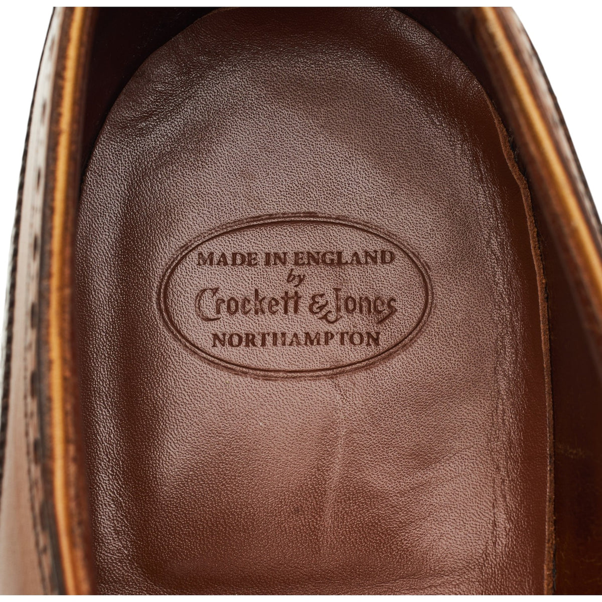 'Clifford' Tan Brown Leather Oxford Brogues UK 8.5 E