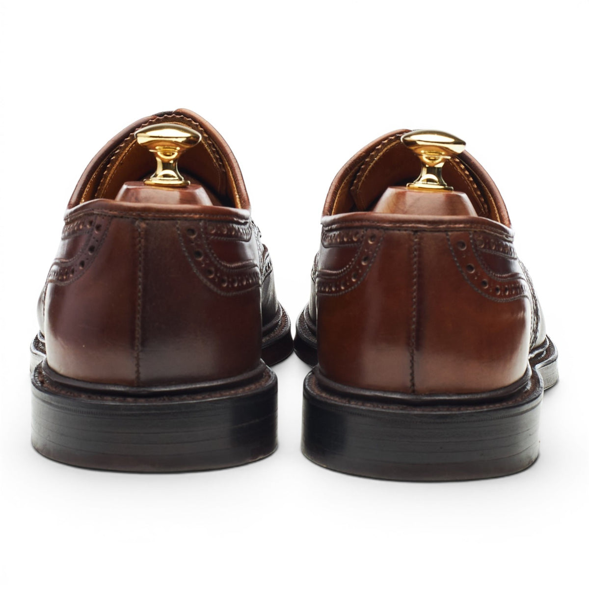 'Pembroke' Dark Brown Cordovan Leather Derby Brogues UK 8.5 E
