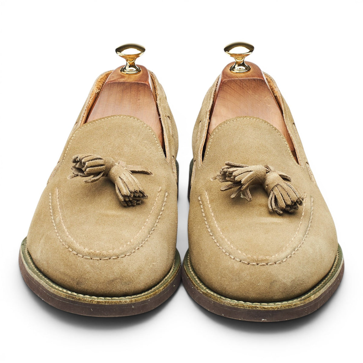 Mark McNairy Sand Suede Tassel Loafers UK 9