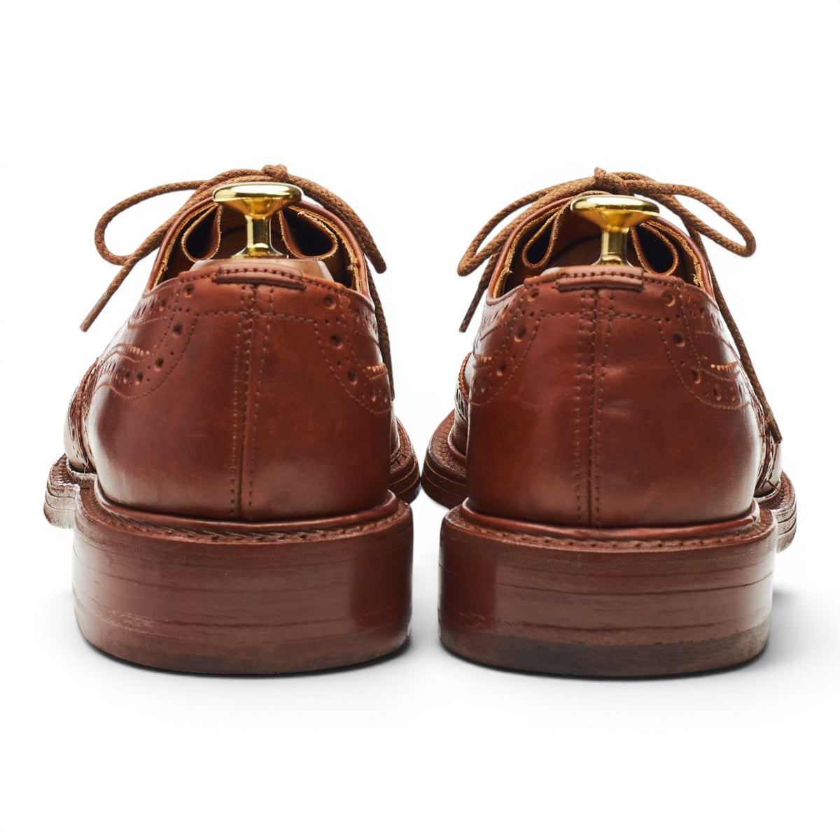 'Bourton' Tan Brown Leather Derby Brogues UK 8