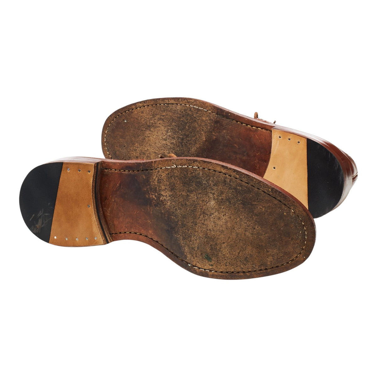 'Bourton' Tan Brown Leather Derby Brogues UK 8
