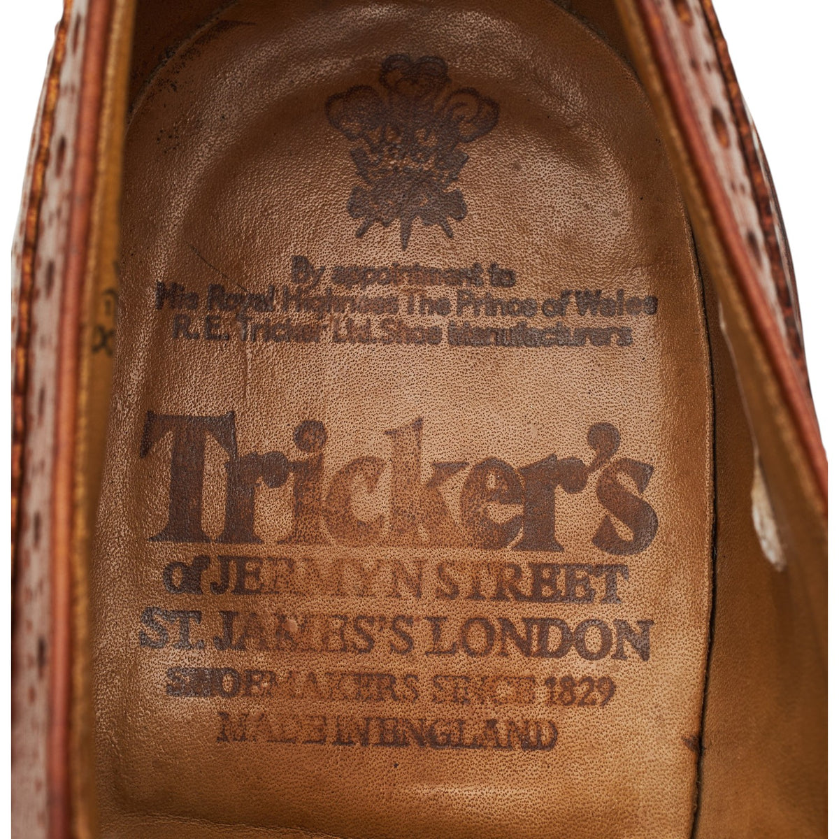 'Bourton' Tan Brown Leather Derby Brogues UK 8