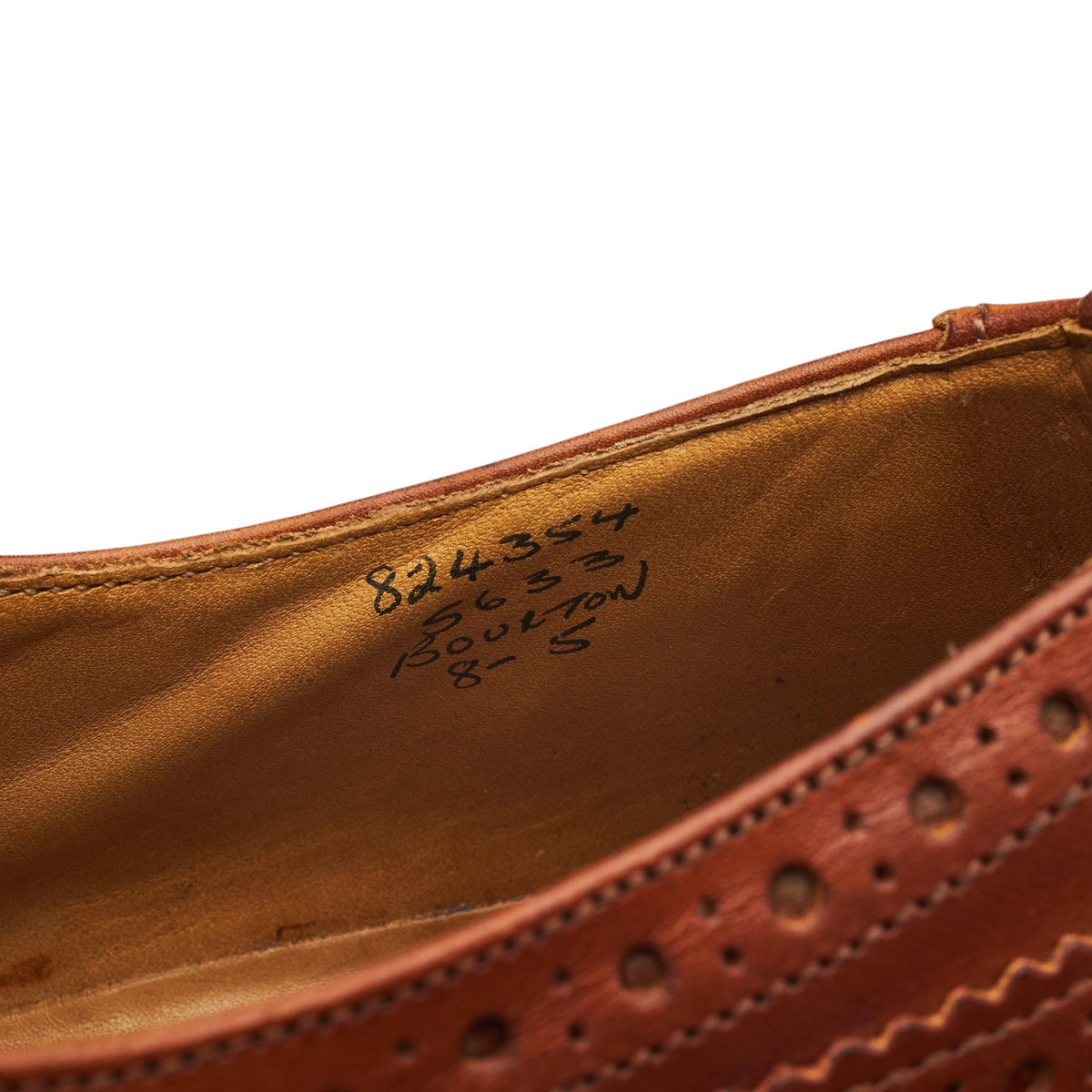 'Bourton' Tan Brown Leather Derby Brogues UK 8
