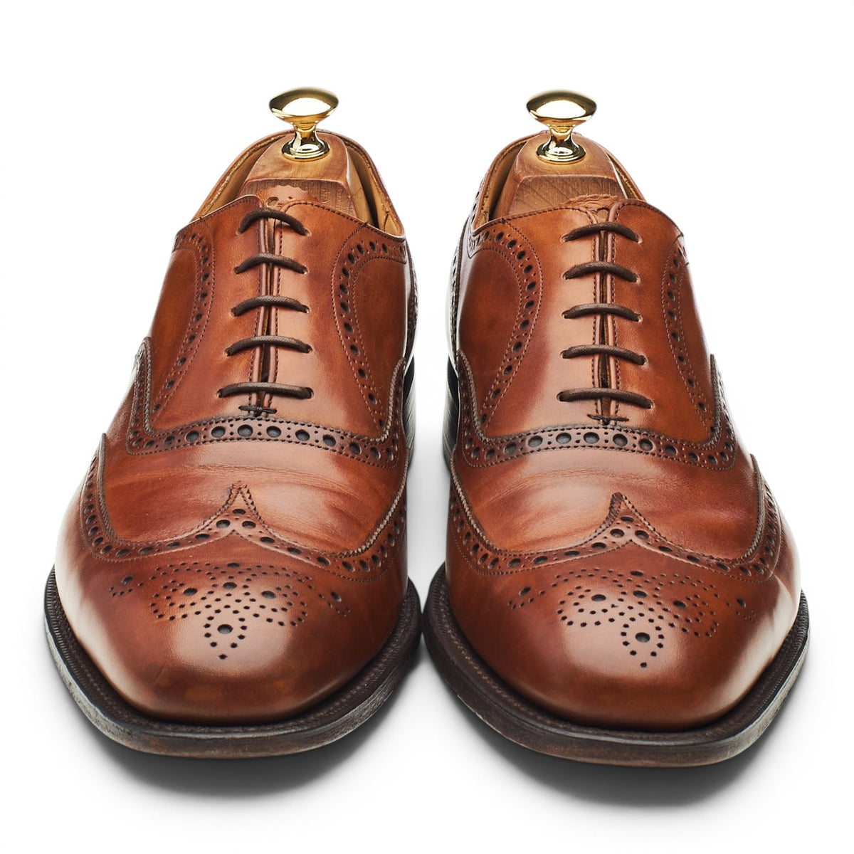 'Chetwynd' Tan Brown Leather Oxford Brogues UK 10 F
