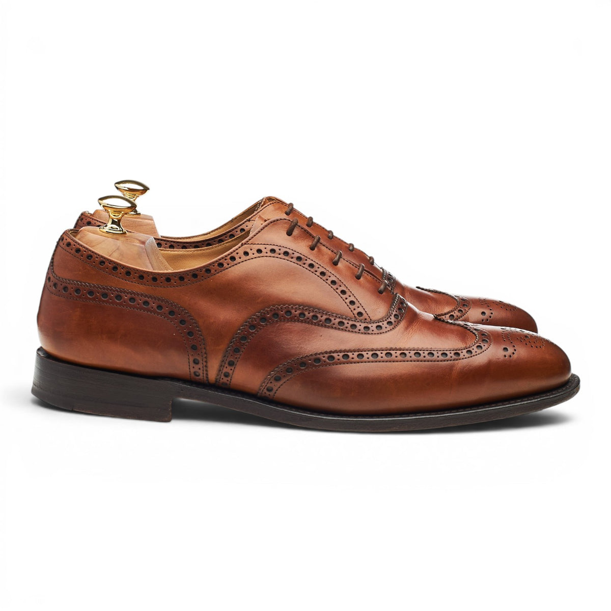 'Chetwynd' Tan Brown Leather Oxford Brogues UK 10 F