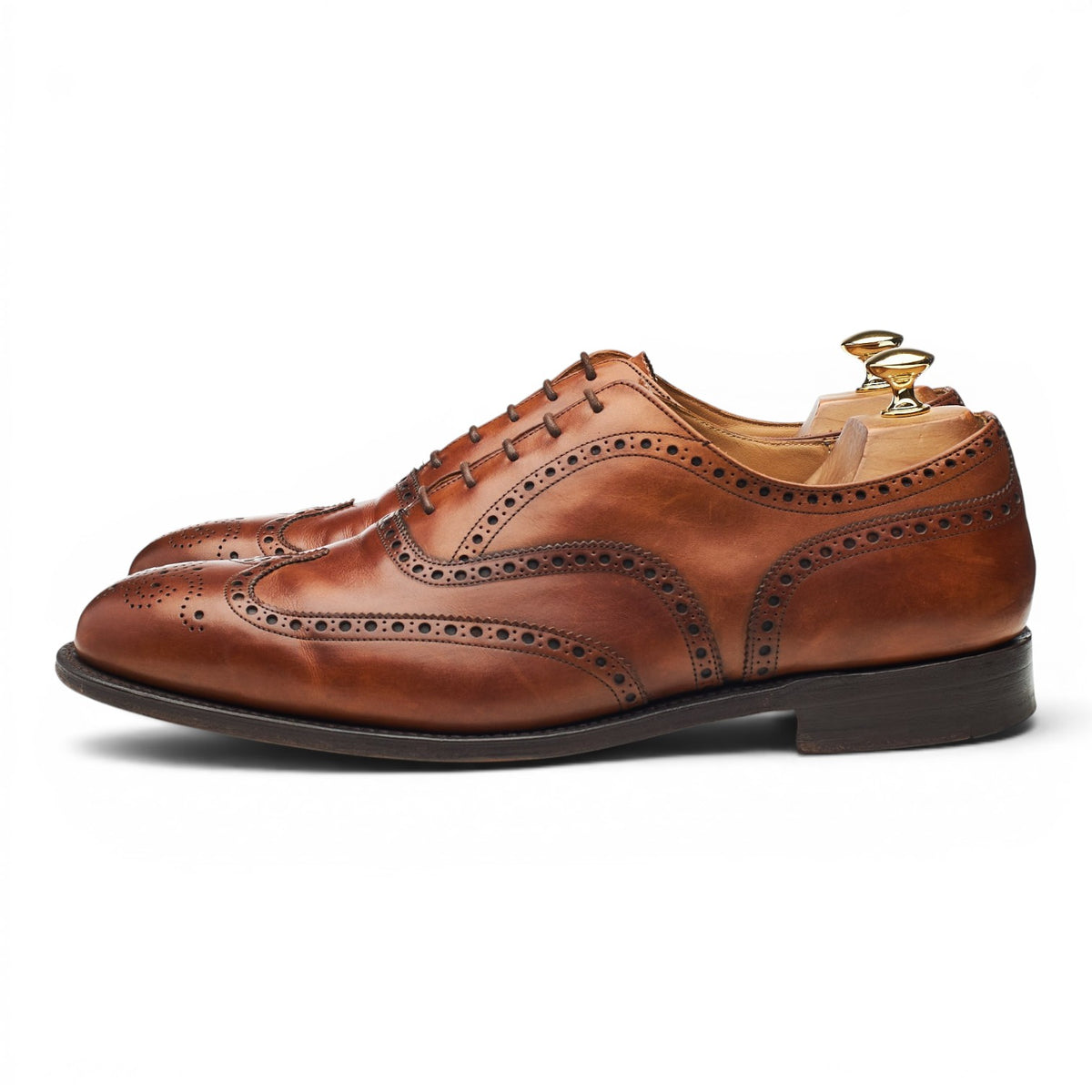 'Chetwynd' Tan Brown Leather Oxford Brogues UK 10 F