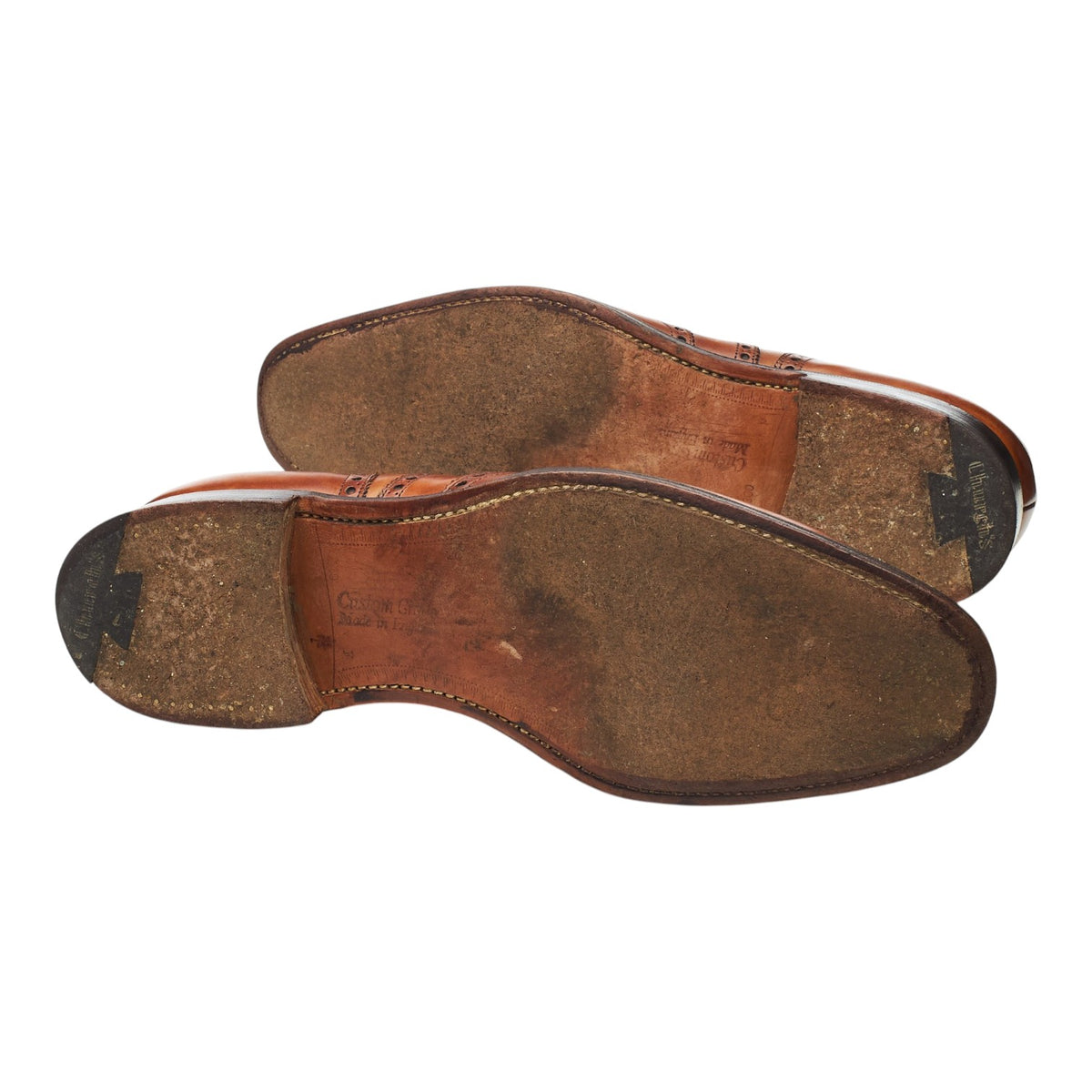 'Chetwynd' Tan Brown Leather Oxford Brogues UK 10 F