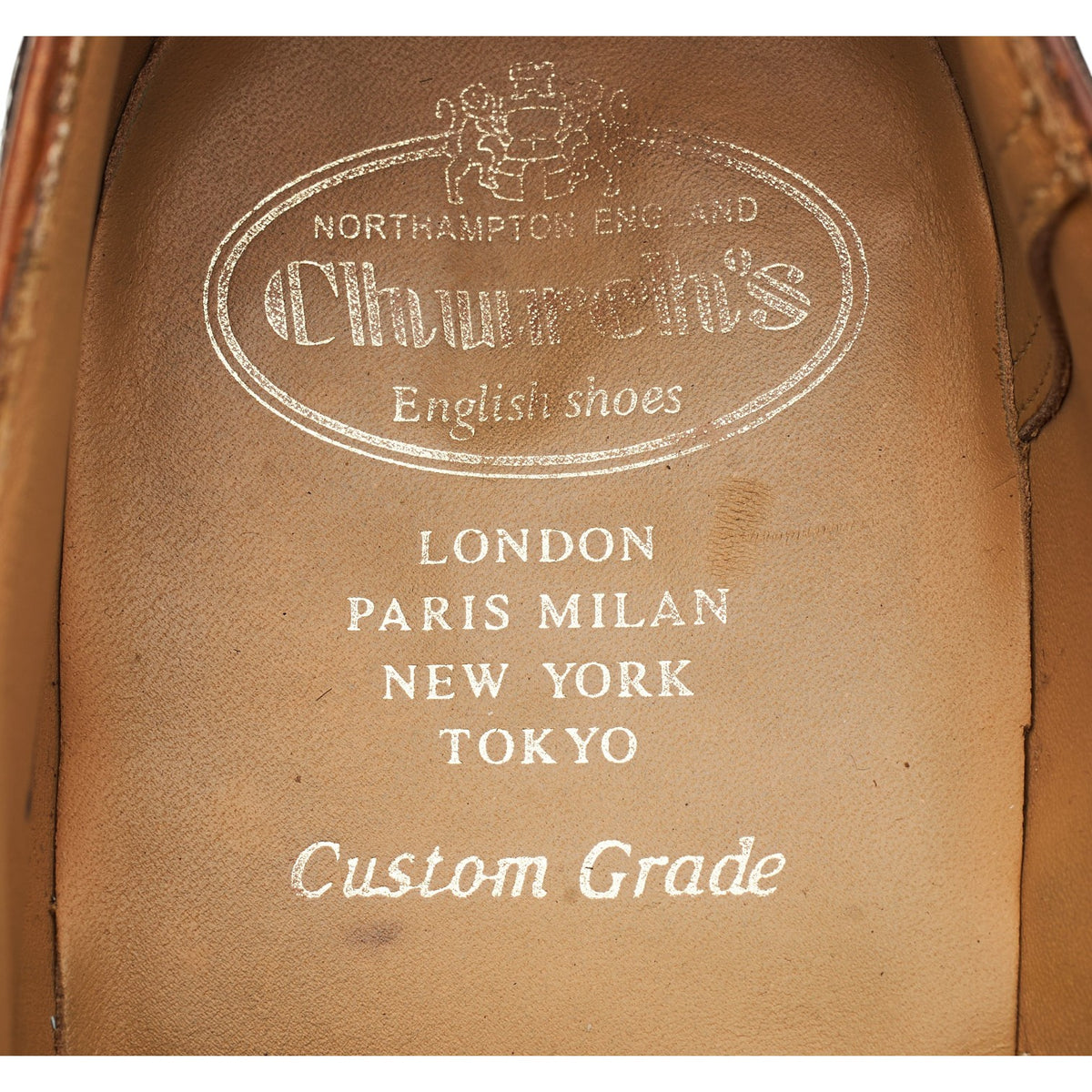 'Chetwynd' Tan Brown Leather Oxford Brogues UK 10 F