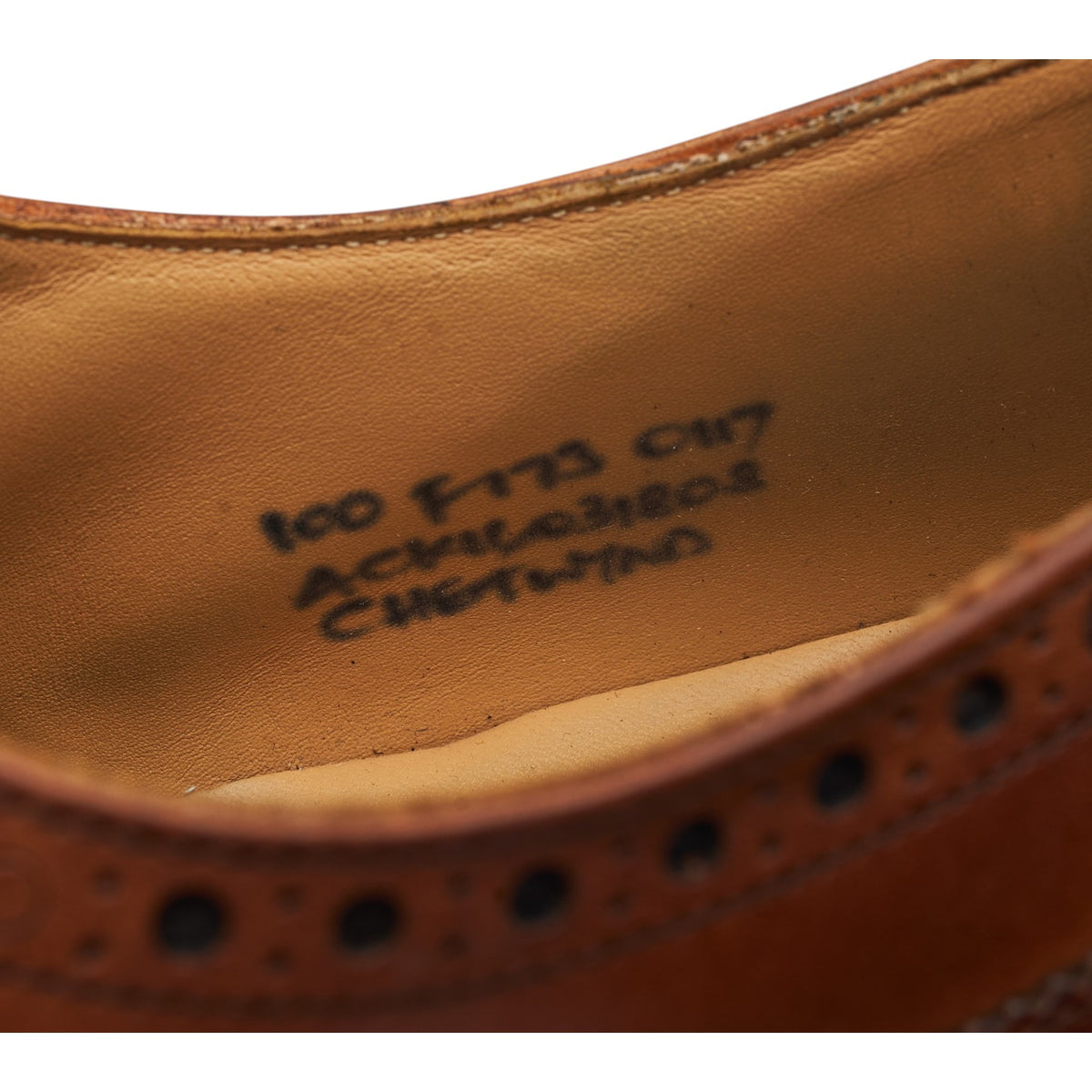 'Chetwynd' Tan Brown Leather Oxford Brogues UK 10 F